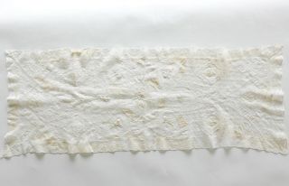 Antique Normandy Lace Table Runner Dresser Scarf Mixed Laces Embroidery 11