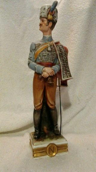 Capodimonte Napoleonic Military Officer By Bruno Merli Vintage Italian Porcelain