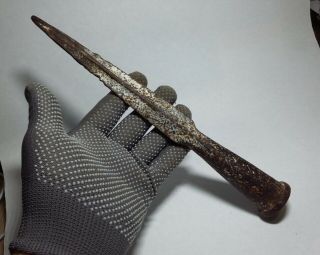 Rare Ancient Authentic Viking Period Iron Combat Spear Javelin 9 - 10 Cen.  Ad 80