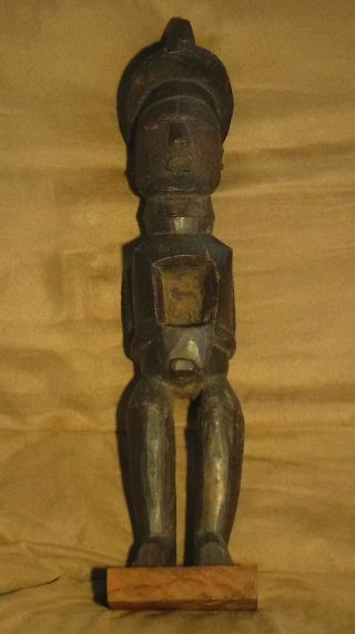 Wooden Dogon Figure Mali Culture Antique Tribal Hand - Carved Man Statue