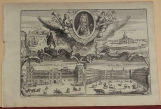 Madrid Buen Retiro Plaza Mayor Royal Palace Spain 1705 De Fer Rare Antique Views