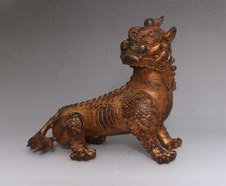 Huge Perfect Antique Chinese Bronze Door Statue Lion