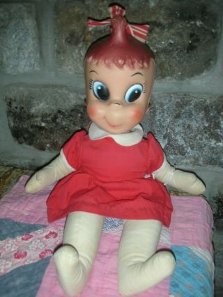 Vintage Little Audrey Doll Rubber Face Toy Harvey Cartoon 1940 