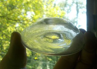 Early 1860s Pontiled Hand Blown Glass Nipple Shield For Nursing Moms Privy Dug