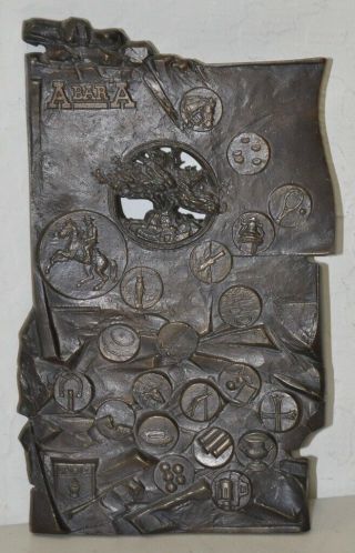 A Bar A Ranch,  Wyoming - Bronze Plaque C.  1988