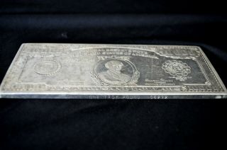 Decorative SilverPlate $10000 Money Note Paperweight Office Metalware 4