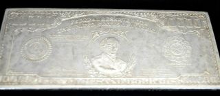 Decorative SilverPlate $10000 Money Note Paperweight Office Metalware 5