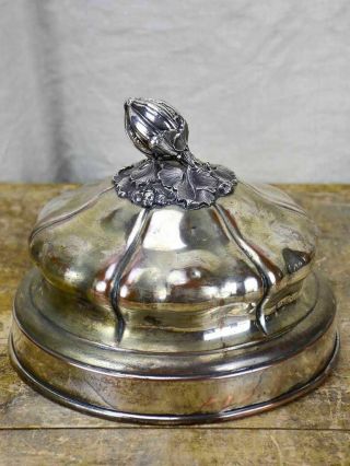 Early 19th Century French Meat Serving Cover - Fused Silver