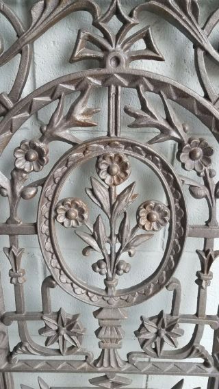 Art Noveau Deco Floral Cast Iron window grate 2