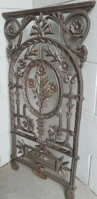Art Noveau Deco Floral Cast Iron window grate 6