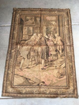 Antique French Woven Or Jacquard Tapestry Circa 1900 - 30 A25
