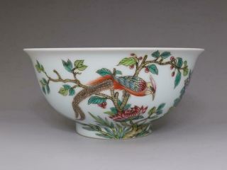 Antique Porcelain Chinese Famille - Rose Dish Qianlong Mark - Bird&flower