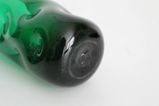 9 Blenko Vtg Mid Century Modern Green Art Glass Pinch Drinking Glasses Tumblers 9