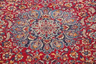 Vintage Traditional Persian Area Rug RED BLUE Oriental Hand - Knotted Wool 10x13 5
