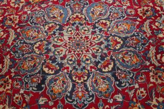 Vintage Traditional Persian Area Rug RED BLUE Oriental Hand - Knotted Wool 10x13 9