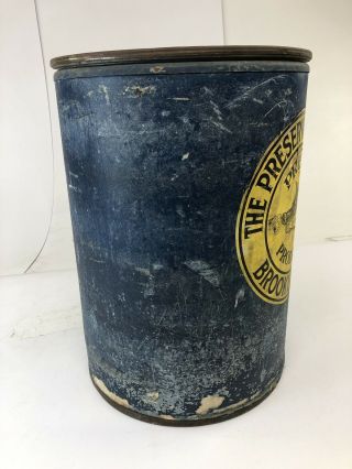 Vintage INDUSTRIAL BARREL Brooklyn NY bin nyc trash can loft decor 40s 4