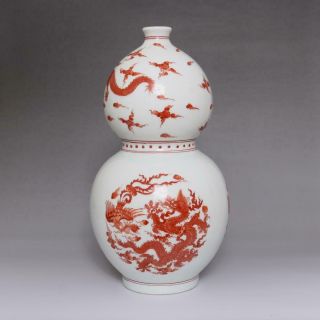 Antique Chinese Porcelain Famille - Rose Vase Yongzheng Mark - dragons 2