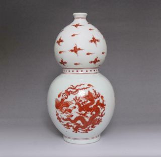 Antique Chinese Porcelain Famille - Rose Vase Yongzheng Mark - dragons 3