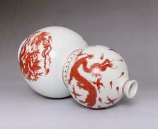 Antique Chinese Porcelain Famille - Rose Vase Yongzheng Mark - dragons 6