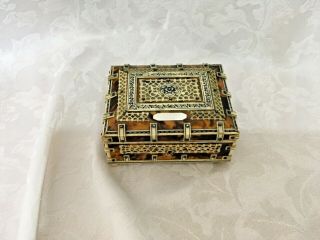 Vizagapatam Victorian Anglo Indian,  Faux Tortoise Shell Watch,  Jewellery Box