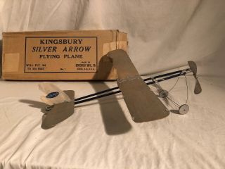 RARE Kingsbury Silver Arrow Flying Aeroplane 1 Box 2