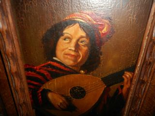 19th Century oil painting,  {The Lute player,  painted after Frans Hals,  is signed} 6
