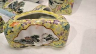 Antique chinese porcelain brush rest Writing qing? famile verte? 蒂娜身体啊请 ? 古董瓷器 6