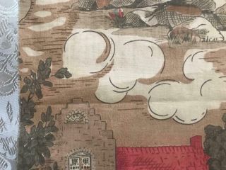 19th CENTURY ROLLER PRINTED COTTON TOILE DE JOUY,  AMERICAN OR ENGLISH 115 10