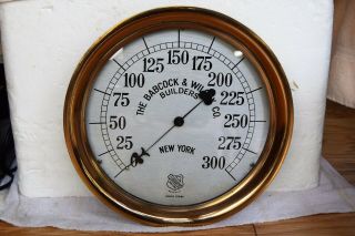 Ashcroft Steam Pressure Gauge Babcock & Wilcox Ny Hit Or Miss Tractor Locomotive