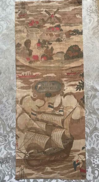 19th CENTURY ROLLER PRINTED COTTON TOILE DE JOUY,  AMERICAN OR ENGLISH 116 2