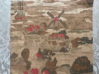 19th CENTURY ROLLER PRINTED COTTON TOILE DE JOUY,  AMERICAN OR ENGLISH 116 6