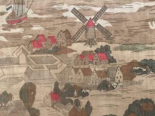 19th CENTURY ROLLER PRINTED COTTON TOILE DE JOUY,  AMERICAN OR ENGLISH 116 7