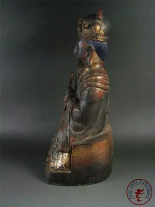 Very Large Old Chinese Gilt Bronze God of Fu (blessing) Statue Ming Dynasty 2