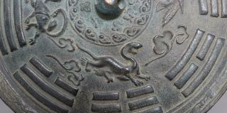 Fine Perfect Antique Chinese Bronze Mirror Statue 4