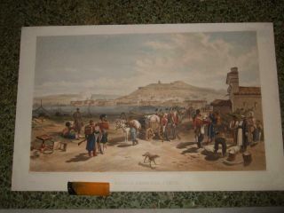 1855,  Xl - Oldcolored Panoram.  View Of Kerch/kercz[kertch]crimea,  Крым,  Ukraine,  Russia