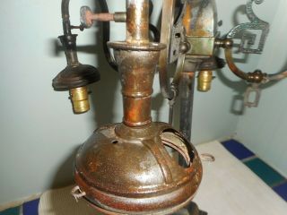 True Antique Vintage 4 Lite Brass Mission Chandelier ca 1910 Craftsman Bungalow 5