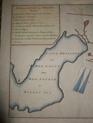 1740s,  RARE XL - MILITARY MAP,  PEREKOP/CRIMEA FORTIFICATIONS 1736 - 8,  RUSSIA,  UKRAINE, 5