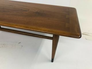 Mid Century LANE ACCLAIM COFFEE TABLE dovetail modern vintage surfboard danish 4