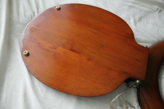 Vintage 1930 Solid Oak Toilet Seat and Lid,  with hardware 4