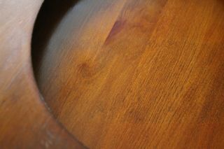 Vintage 1930 Solid Oak Toilet Seat and Lid,  with hardware 8