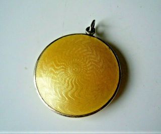 84 Silver RUSSIA Guilloche Enamel Locket pendant by FABERGE Quality 19th century 2