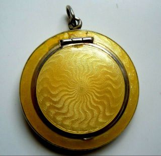 84 Silver RUSSIA Guilloche Enamel Locket pendant by FABERGE Quality 19th century 3