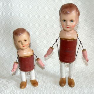 2 German c1930s antique mechanical squeeze TOYS dolls WORK NOISE MAKER 11