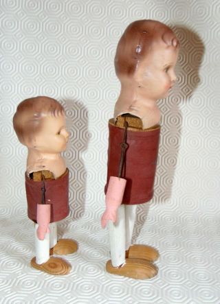 2 German c1930s antique mechanical squeeze TOYS dolls WORK NOISE MAKER 5