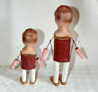2 German c1930s antique mechanical squeeze TOYS dolls WORK NOISE MAKER 6