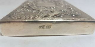 ANTIQUE 19thC CHINESE EXPORT SOLID SILVER EXCEPTIONAL CARD CASE WANG HING c.  1890 3