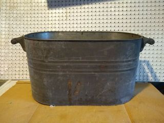Antique Galvanized Metal Wash Tub Boiler