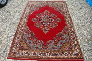 Vintage Persian Rug Finest Quality Wool Weave Keshan Floral 7 