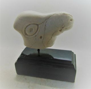 Scarce Circa 3000 - 2000bce Ancient Near Eastern Stone Ram Head Statue Fragment