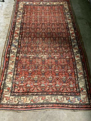 Antique Hand Knotted Persian Malayer Traditional Wool Area Rug 4.  1 X 6.  10 Ft